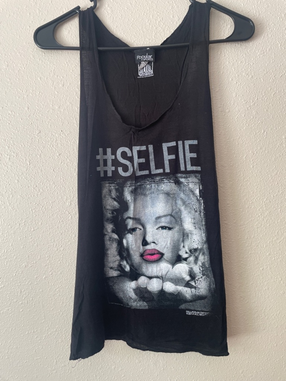 Black Graphic Tank Top with Marilyn Monroe